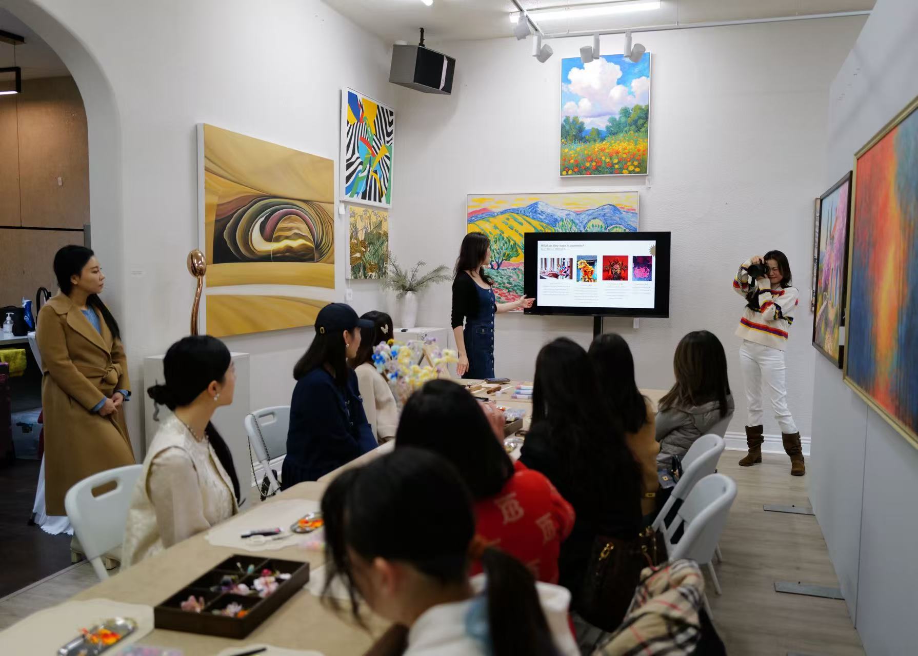 Wide-angle workshop scene